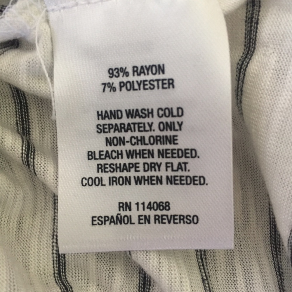 Maison Jules - White Black Stripes Peplum Tank XXL - Picture 5 of 5